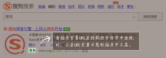 搜狗搜索引擎中文站點名稱匹配申請教程