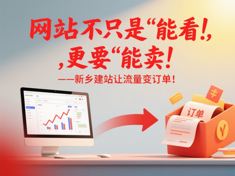 網(wǎng)站不只是“能看”，更要“能賣”——新鄉(xiāng)建站讓流量變訂單！
