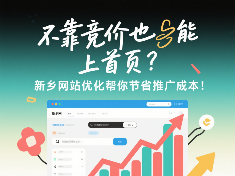 不靠競價也能上首頁？新鄉網站優化幫你節省推廣成本！